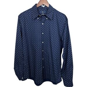 Polo Ralph Lauren Men Anchor Print Button Shirt L Slim Stretch AOP Nautical Prep